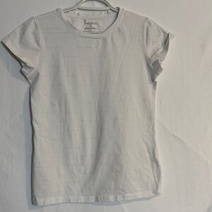 MAC Cosmetics Cream Short Sleeve Blouse